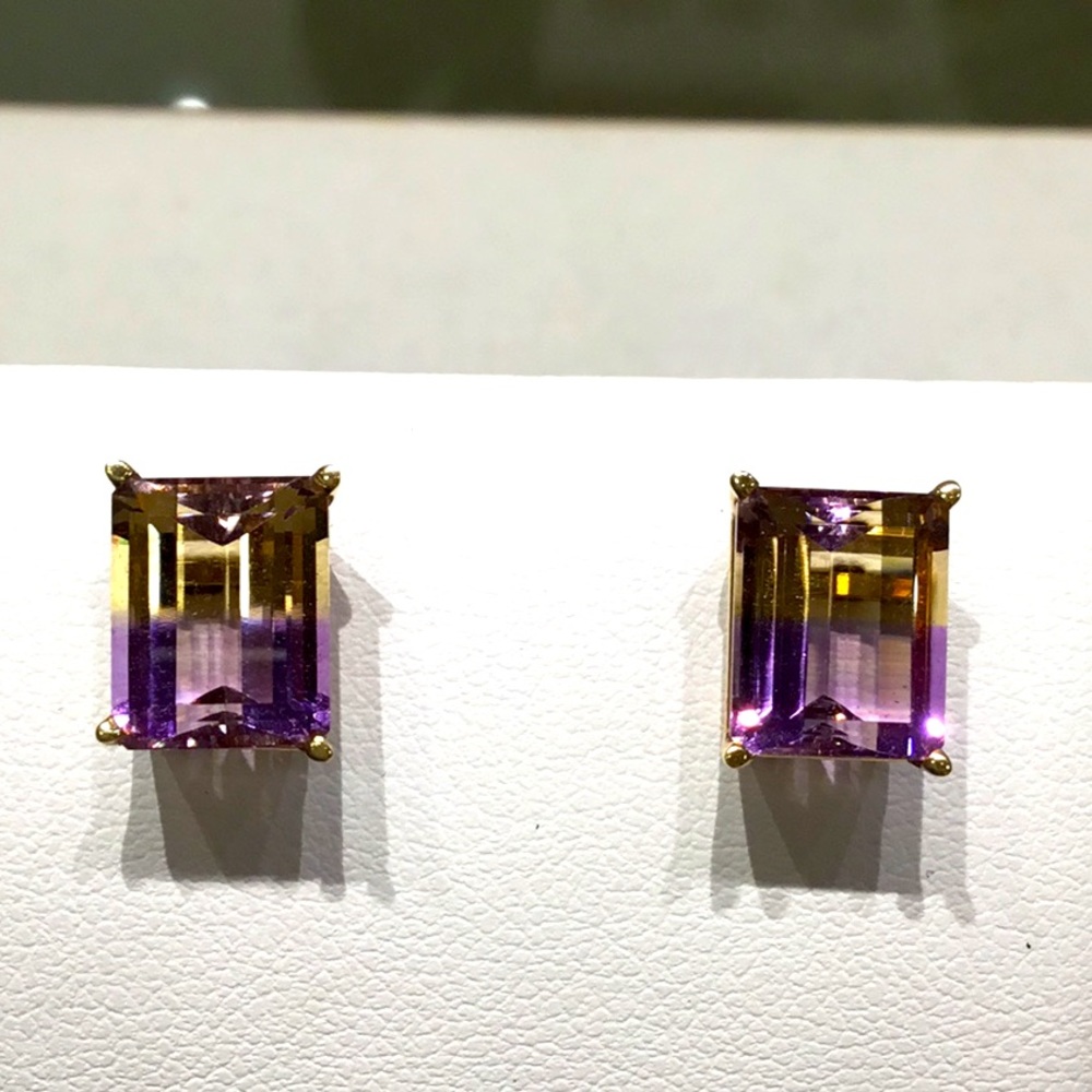 14kt Ametrine Stud Earrings
